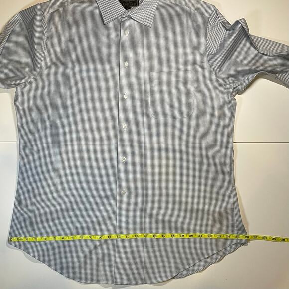 Jos A Bank Reserve Tailored Fit No Wrinkle Dress Shirt 17.5 35 Egyptian Cotton - Picture 5 of 10